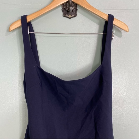 Likely Phillipa Gown Maxi Sleeveless Navy Blue Tie Back Slit Sz 14 - Picture 3 of 5